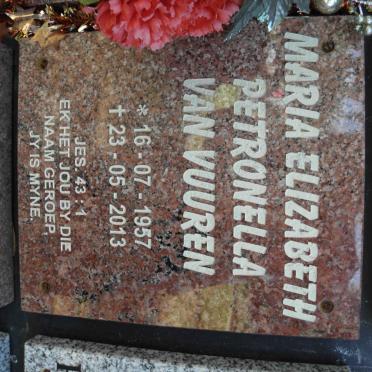 VUUREN Maria Elizabeth Petronella, van 1957-2013