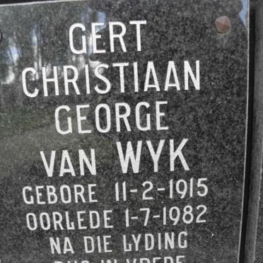 WYK Gert Christiaan George, van 1915-1982