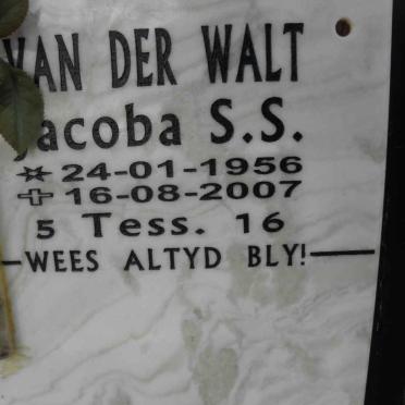 WALT Jacoba S.S., van der 1956-2007
