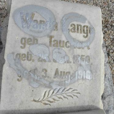 LANGE Wanda nee TAUCHERT 1859-1916