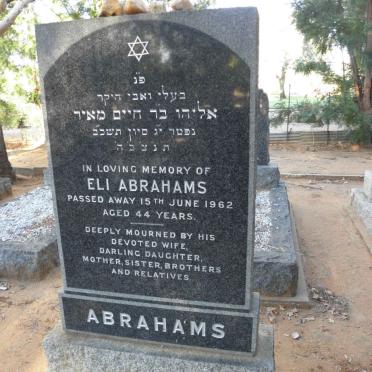 ABRAHAMS Eli -1962