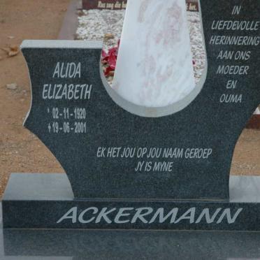ACKERMANN Alida Elizabeth 1920-2001