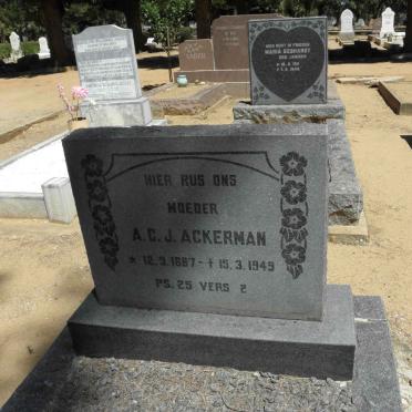 ACKERMAN A.C.J. 1887-1949