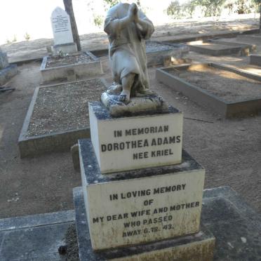 ADAMS Dorothea nee KRIEL -1943