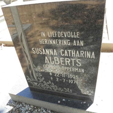 ALBERTS Susanna Catharina nee OPPERMAN 1895-1979
