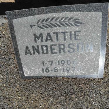 ANDERSON Mattie 1906-1970