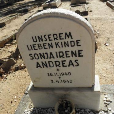 ANDREAS Sonja Irene 1940-1942