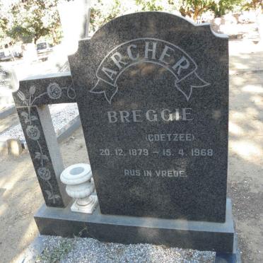 ARCHER Breggie nee COETZEE 1879-1968