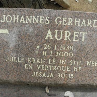 AURET Johannes Gerhardus 1938-2000