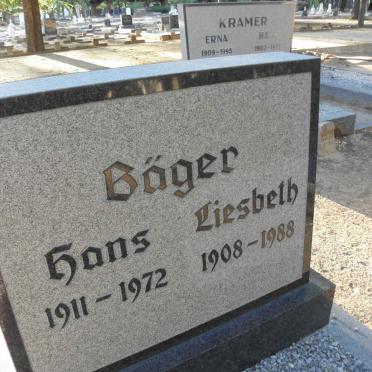 BÄGER Hans 1911-1972 &amp; Liesbeth 1908-1988