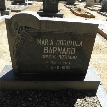 BARNARD Maria Dorothea nee NOTHARD 1886-1982