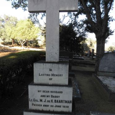 BAARTMAN M.J. de K. -1938