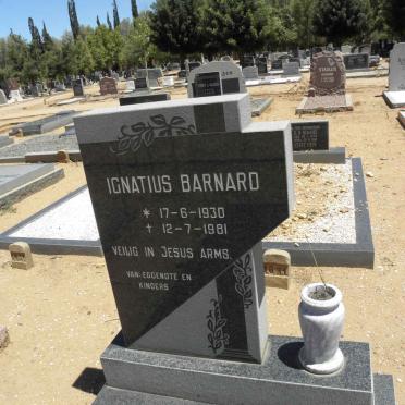 BARNARD Ignatius 1930-1981