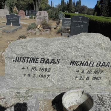 BAAS Michael 1877-1965 &amp; Justine 1892-1967
