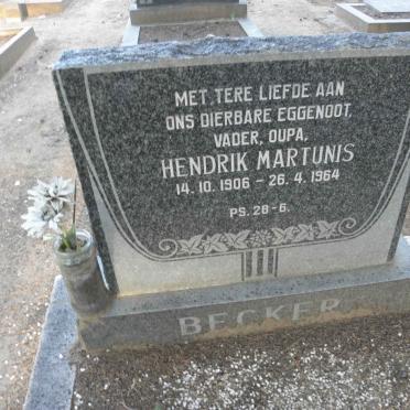 BECKER Hendrik Martunis 1906-1964