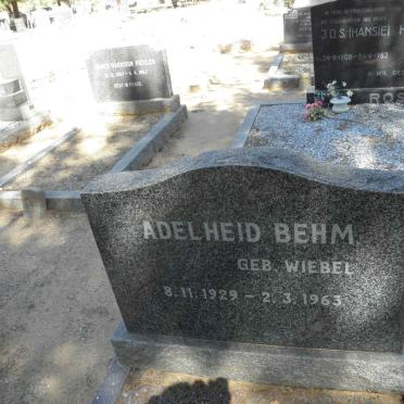 BEHM Adelheid nee WIEBEL 1929-1963