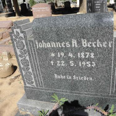 BECKER Johannes A. 1878-1953