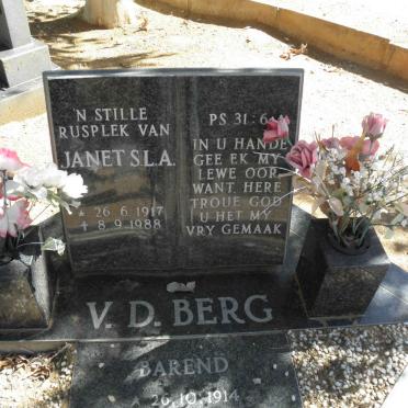 BERG Janet S.L.A., v.d. 1917-1988 :: BERG Barend, v.d. 1914-1994
