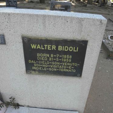 BIDOLI Walter 1958-1959