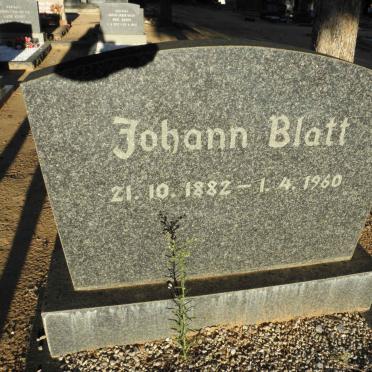 BLATT Johann 1882-1960