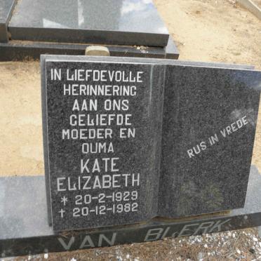 BLERK Kate Elizabeth, van 1929-1982