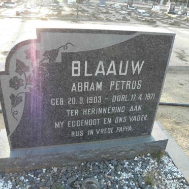 BLAAUW Abram Petrus 1903-1971