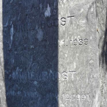 BOOST Franz 1903-1939 &amp; Anni 1905-1991