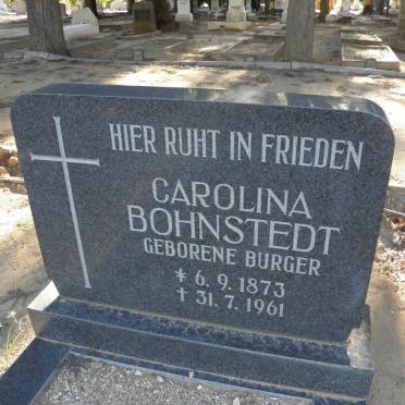 BOHNSTEDT Carolina nee BURGER 1873-1961