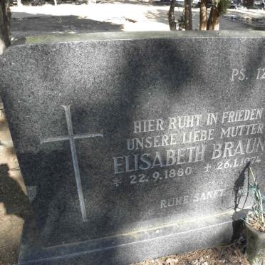 BRAUN Elisabeth 1880-1974