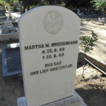 BRIEDENHANN Martha M. 1949-1949