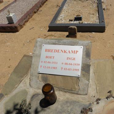 BREDENKAMP Boet 1931-1985 &amp; Inge 1939-1995