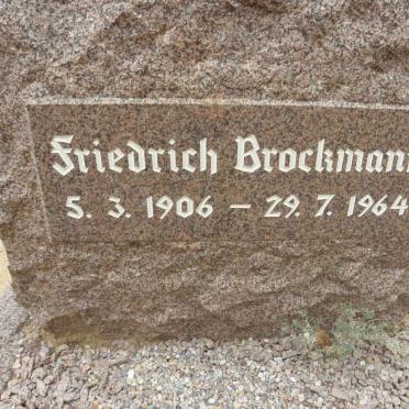 BROCKMANN Friedrich 1906-1964