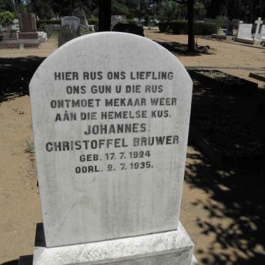 BRUWER Johannes Christoffel 1924-1935