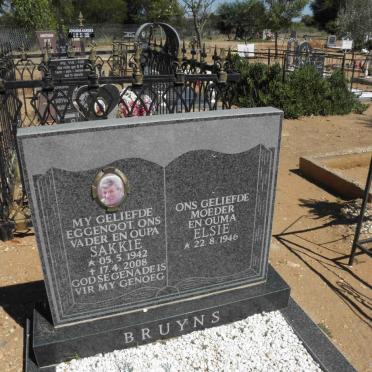 BRUYNS Sakkie 1942-2008 &amp; Elsie 1946-