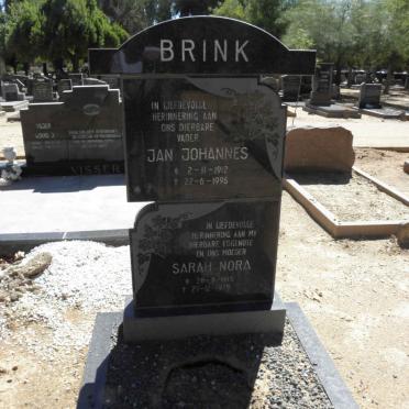 BRINK Jan Johannes 1912-1995 &amp; Sarah Nora 1915-1979