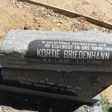 BRIEDENHANN Kortie 1930-1982
