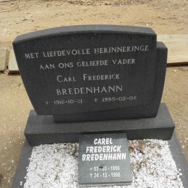 BREDENHANN Carl Frederick 1916-1995 :: BREDENHANN Carl Frederick 1956-1998