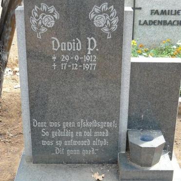 BURGER David Pieter 1912-1977