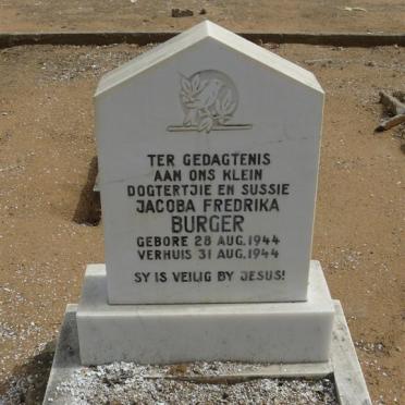 BURGER Jacoba Fredrika 1944-1944