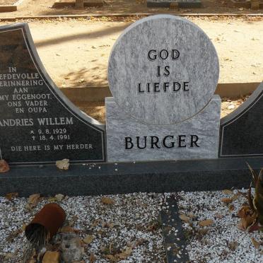 BURGER Andries Willem 1929-1991