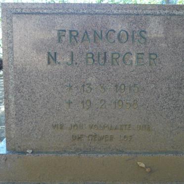 BURGER Francois Nicolaas Jacobus 1915-1958