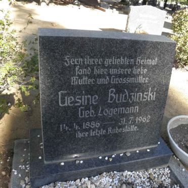 BUDZINSKI Gesine nee LOGEMANN 1886-1962