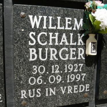 BURGER Willem Schalk 1927-1997