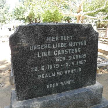 CARSTENS Lina nee SIEVERS 1879-1957