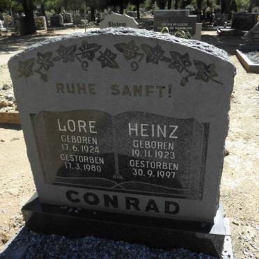 CONRAD Heinz 1923-1997 &amp; Lore 1924-1980