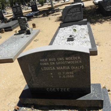 COETZEE Louisa Maria nee KALP 1896-1986