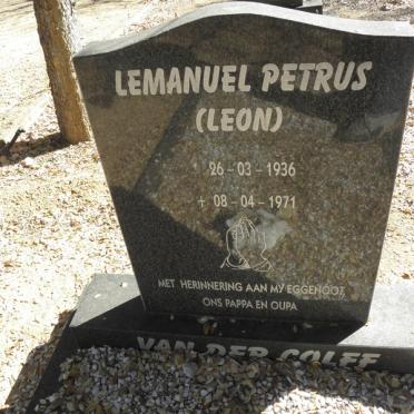 COLFF Lemanuel Petrus, van der 1936-1971