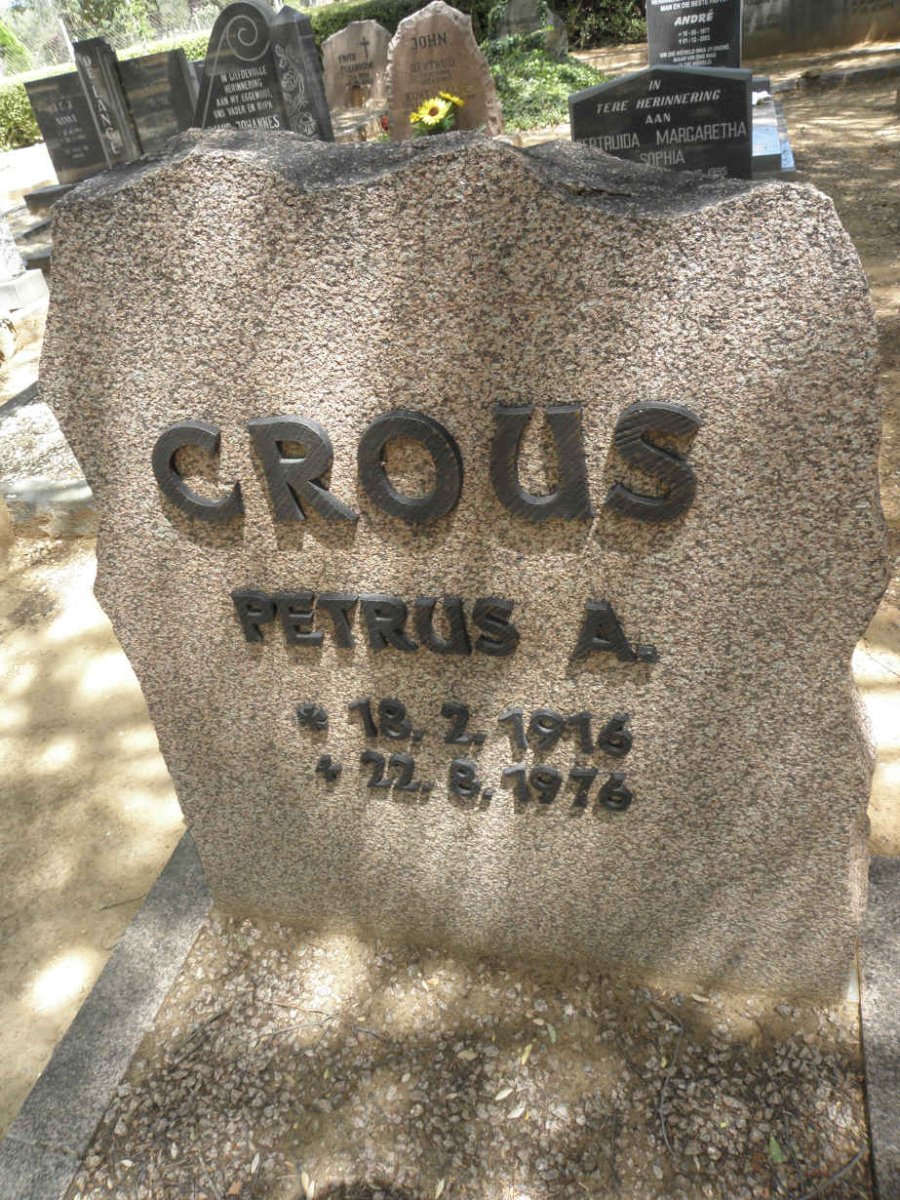 CROUS Petrus A. 1916-1976