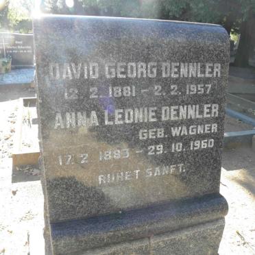 DENNLER David Georg 1881-1957 &amp; Anna Leonie WAGNER 1883-1960