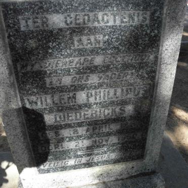 DIEDERICKS Willem Phillipus 1881-1950